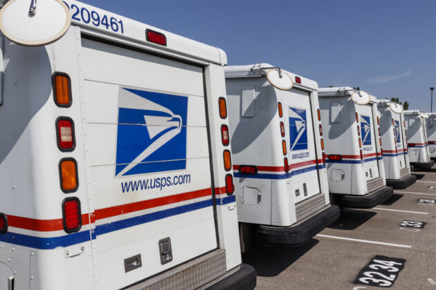 USPS trucks