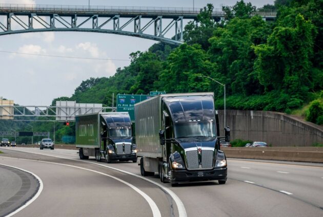 Locomation trucks on highway