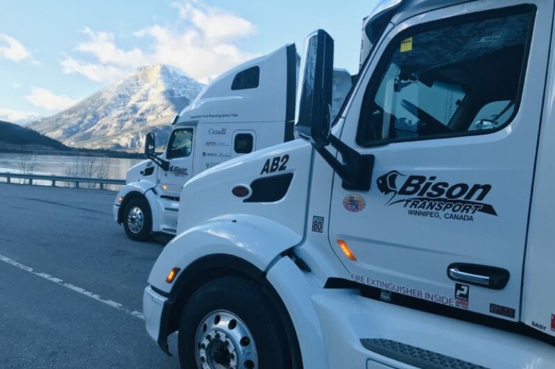 Alberta platooning trucks