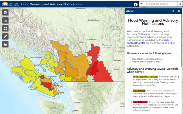 Flood map
