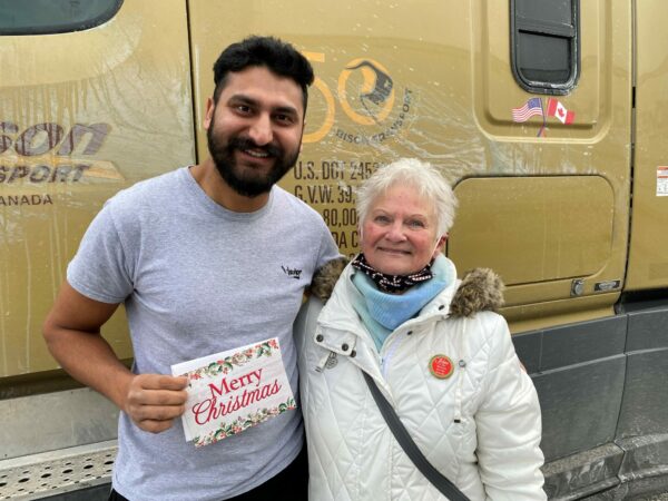 Sukhbir Grewal introduced Beverley Perrin to his parents via video chat. (Photo: Leo Barros)