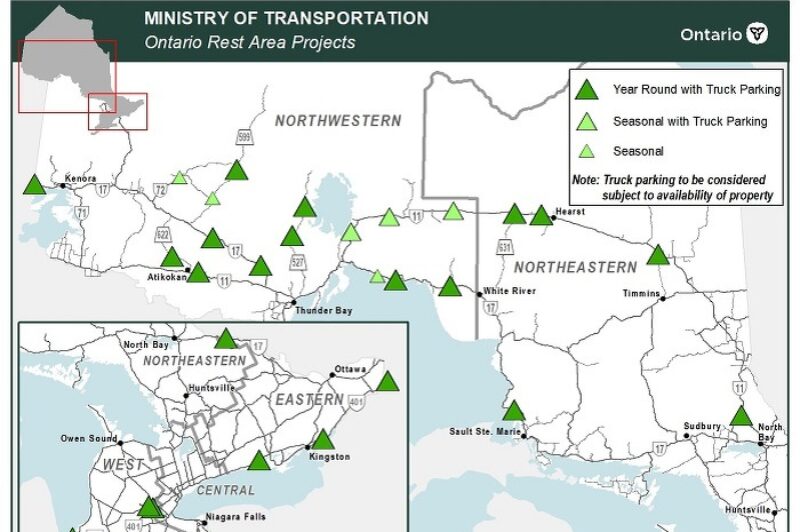 ओंटारियो विस्तारित ट्रक पार्किंग में निवेश करेगा article image