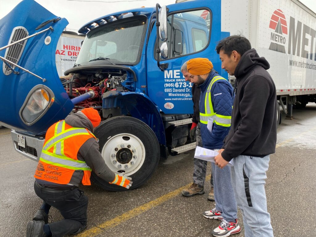 Students train at Metro Truck Driving School