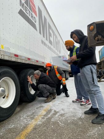 Students at Metro Truck Driving School