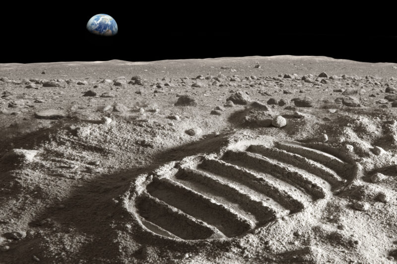 footprint on moon