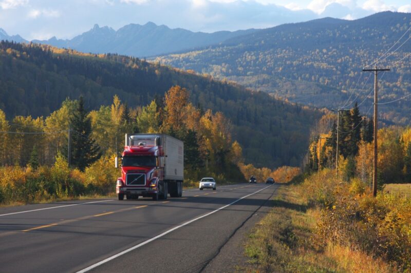 Truck on a B.C. highway