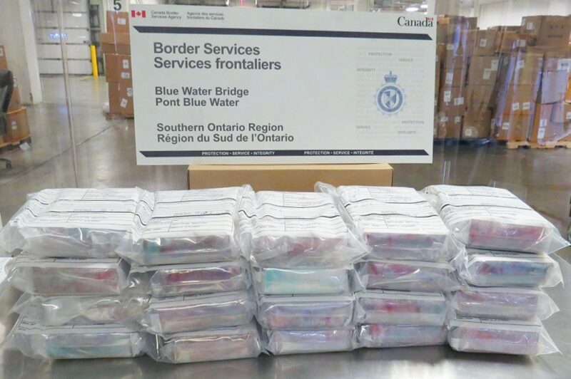 Picture of the suspected seized cocaine