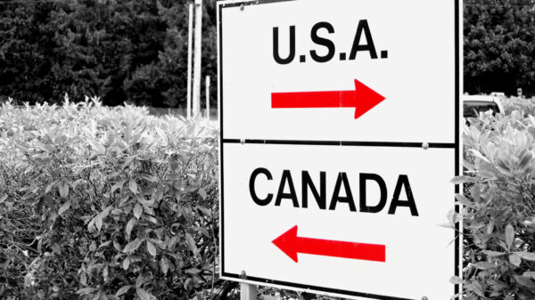Sign at Canada-U.S. border
