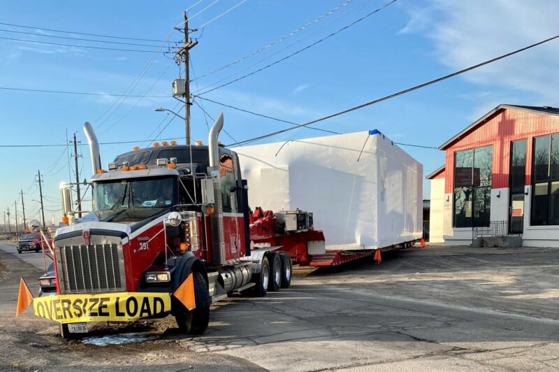 Picture of a truck with an oversize load
