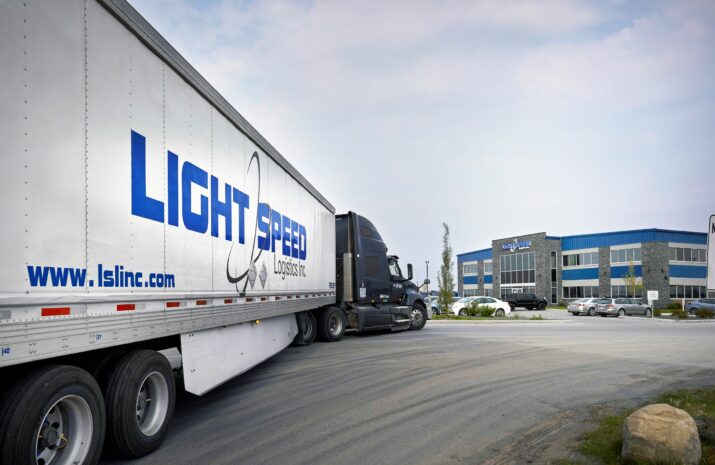 Picture of Light Speed Logistics truck.