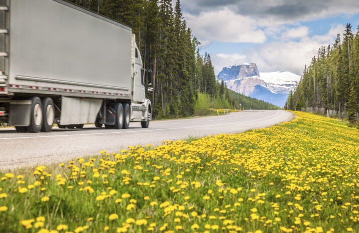 Truck in Jasper National Park Alberta