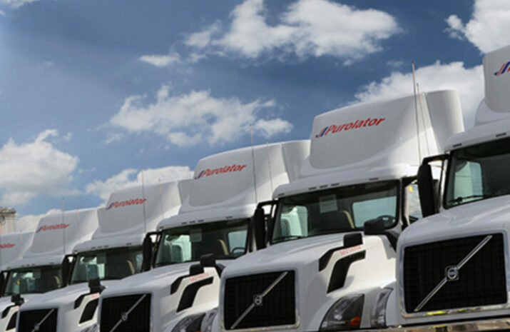 Purolator trucks