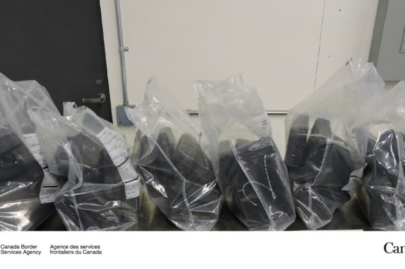 Photo of 30 kg of seized suspected cocaine.