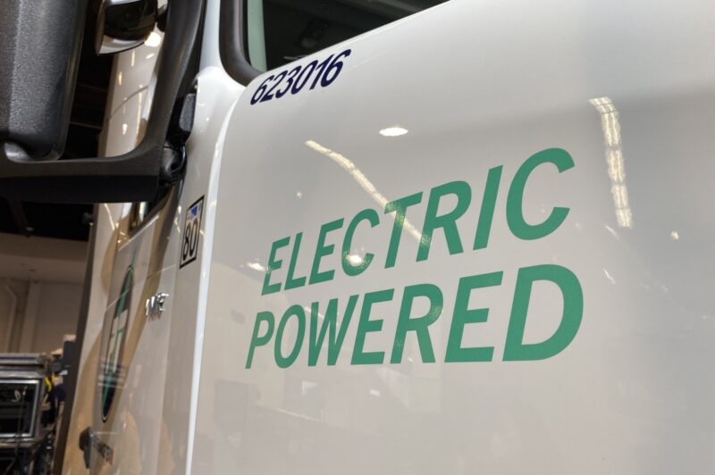 Electric truck label