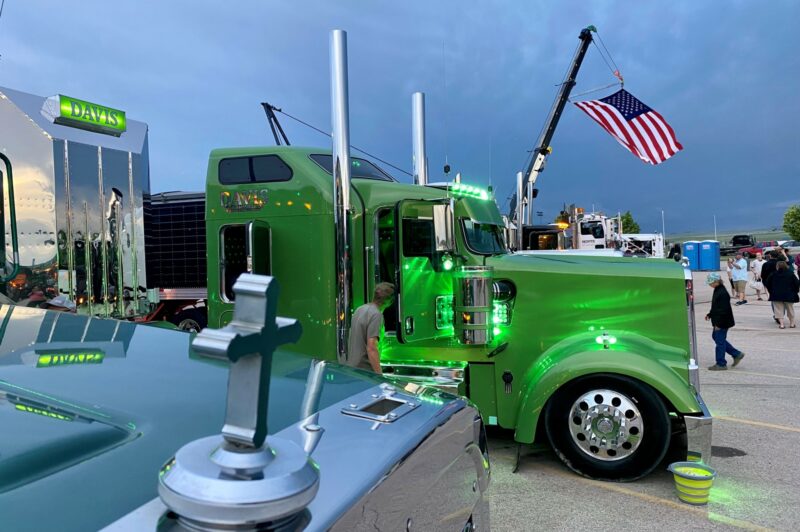 Trucks parked at SuperRigs
