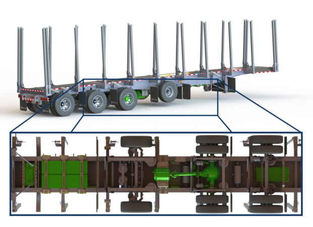 electric forestry trailer