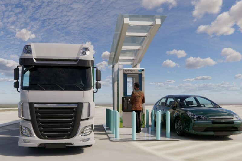 Picture of a hydrogen refueling station