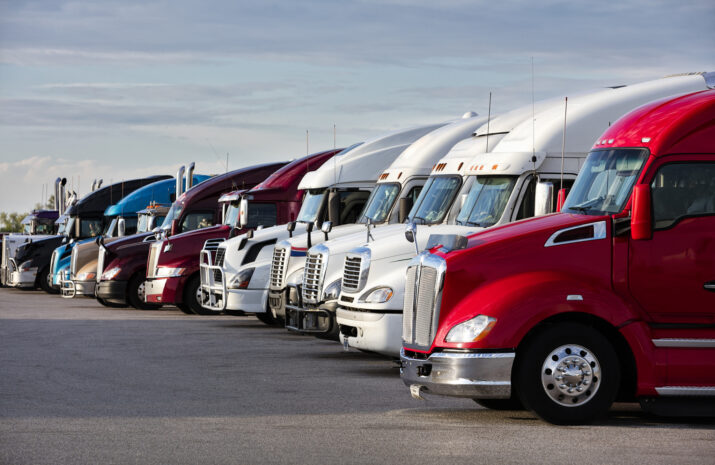 Picture of trucks parked