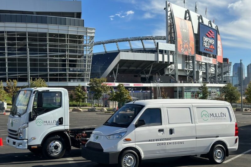 Picture of Mullen Automotive's Class 3 EV truck and Class 1 EV van