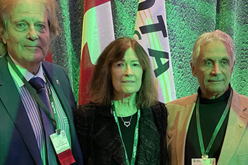 Picture of three people being honored by the OTA