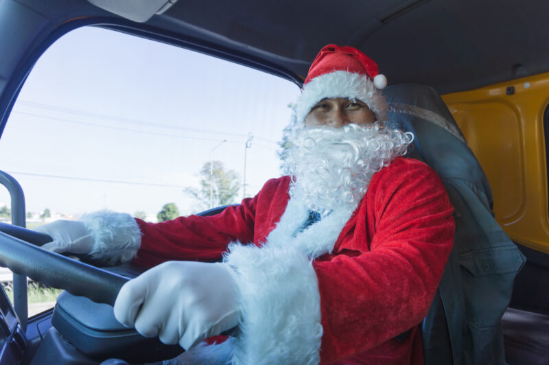 santa truck driver