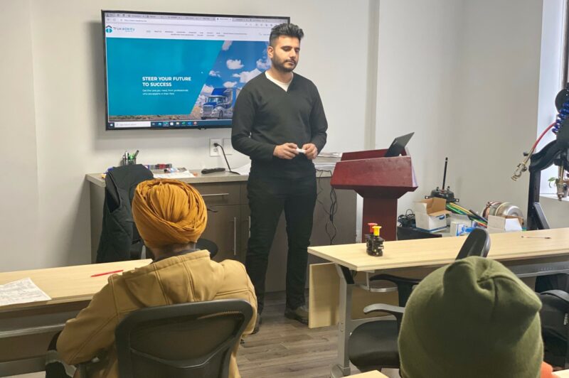 Students attend a Trukademy class.