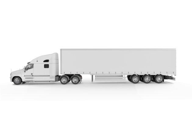 Big Truck Trailer – on white background alternate text for this image