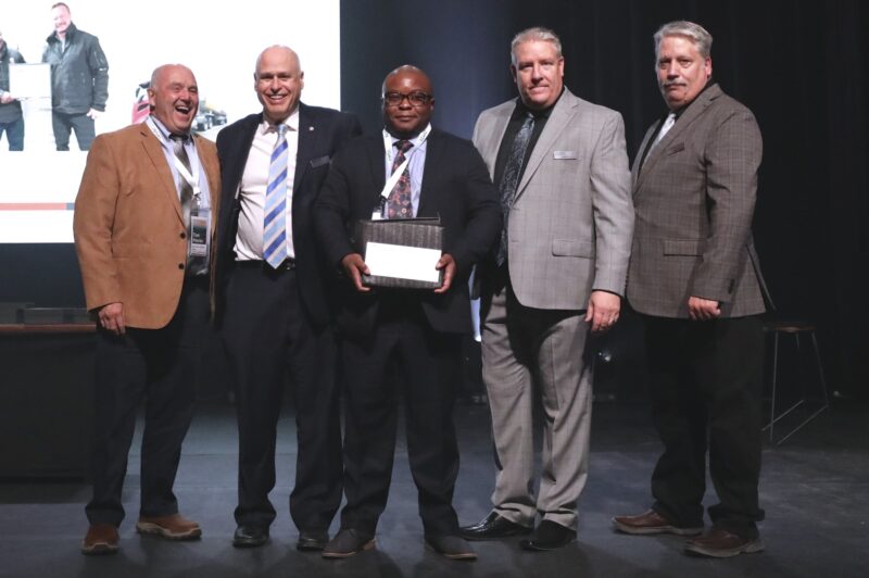 Men on stage during the AMTA awards