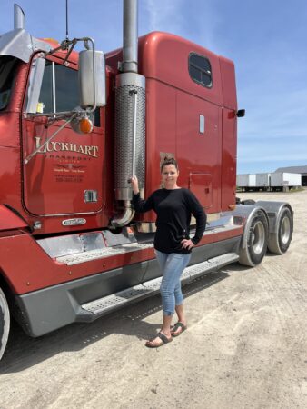 Angie-Hurst-with-Luckhart-truck-2024 alternate text for this image
