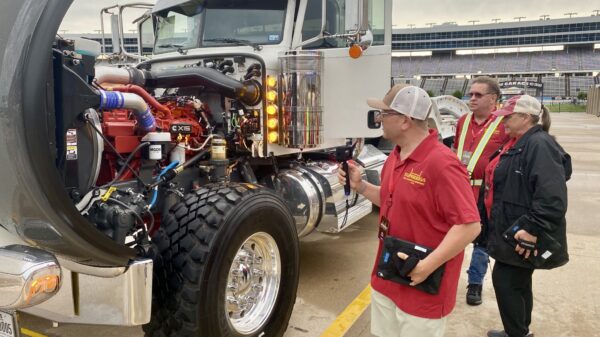 Judges inspecting a truck