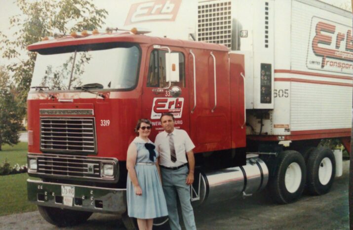 Picture of Vernon Erb and a truck