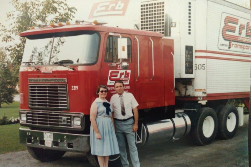 Picture of Vernon Erb and a truck