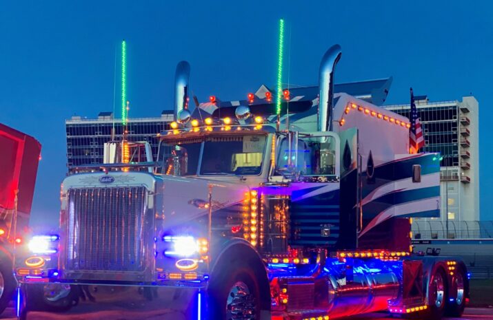 Picture of a lit up truck