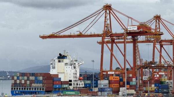 A picture shows a Vancouver port