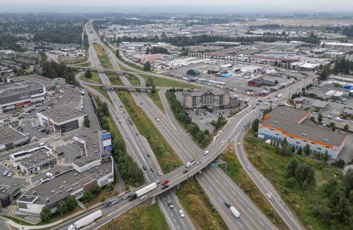 Picture of Highway 1 in Abbotsford, B.C.