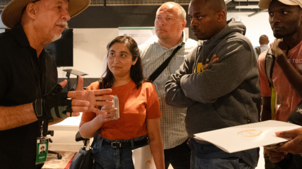 People attend a trucking boot camp in Toronto