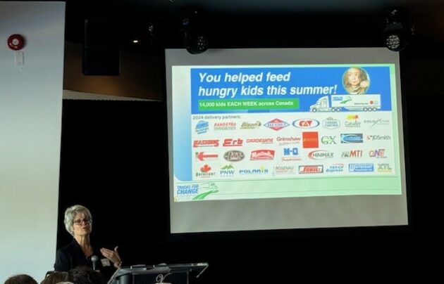 Betsy Sharples speaks at the T4C partnership appreciation lunchenon