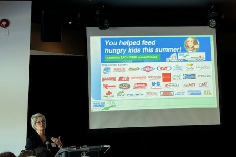 Betsy Sharples speaks at the T4C partnership appreciation lunchenon