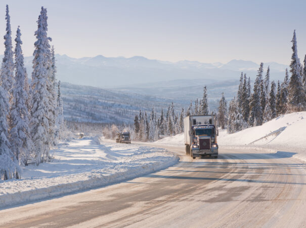 Trucking in the Remote Winter Wilderness alternate text for this image