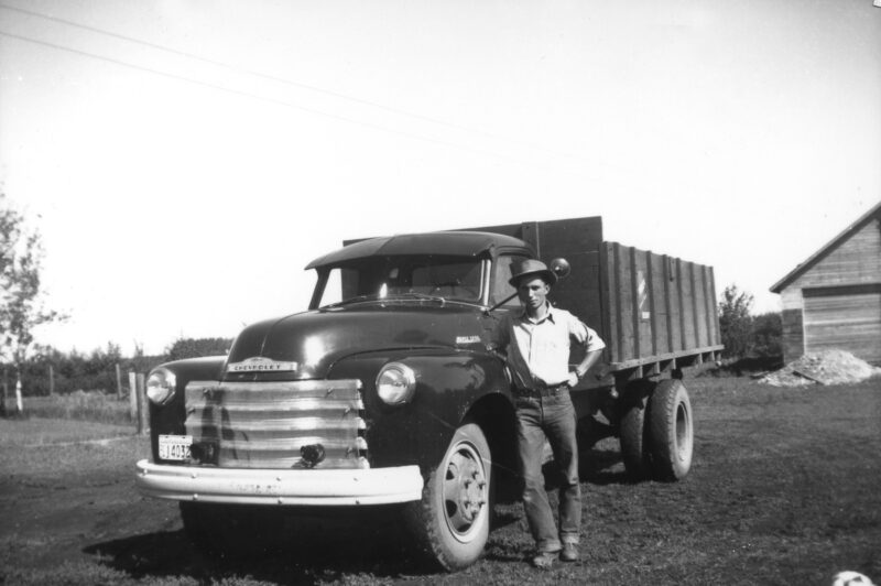 Roland O. Mullen, the founder of Mullen Group, with his first truck
