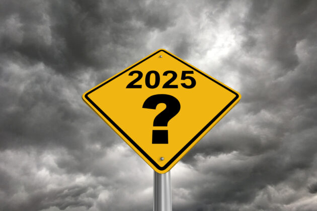 New year 2025 question risk danger uncertainty warning sign alternate text for this image