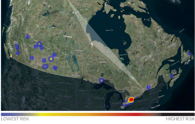 Map shows hotspots of cargo theft in Canada