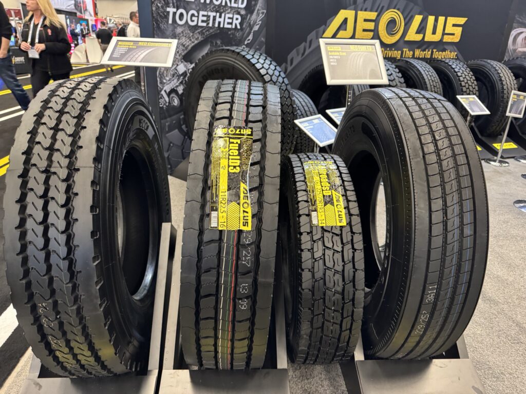 ExpoCam 2025 Aelous tires on display