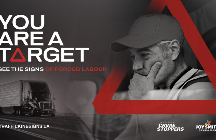 MTA and Joy Smith Foundation poster against human and labor trafficking