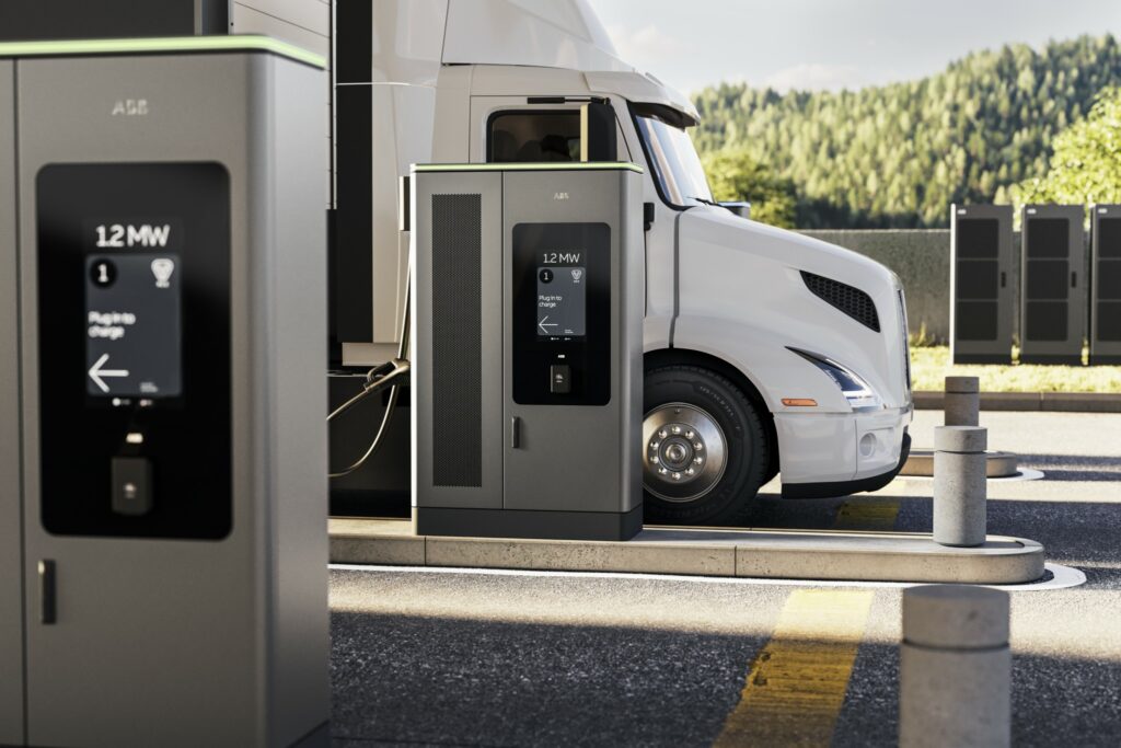 Picture of a truck charging location
