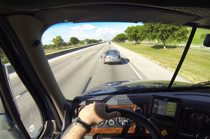 Picture from driver's seat