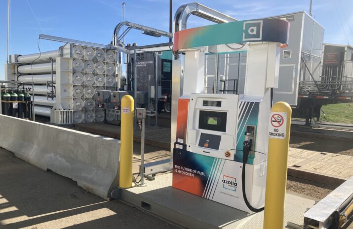 Picture of a hydrogen fuelling station in Edmonton