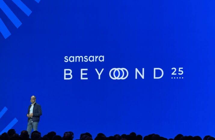 Samsara CEO Sanjit Biswas during his keynote address at 2025 Beyond conference