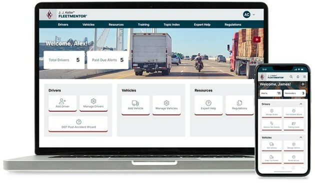 JJ Keller's demo of new FleetMentor