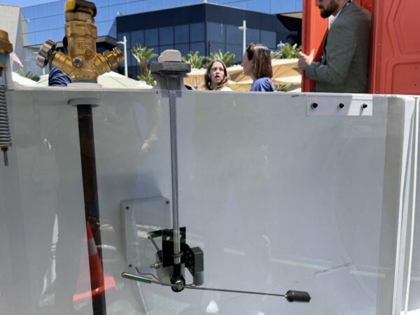 Samsara level monitoring device system inside of the tank